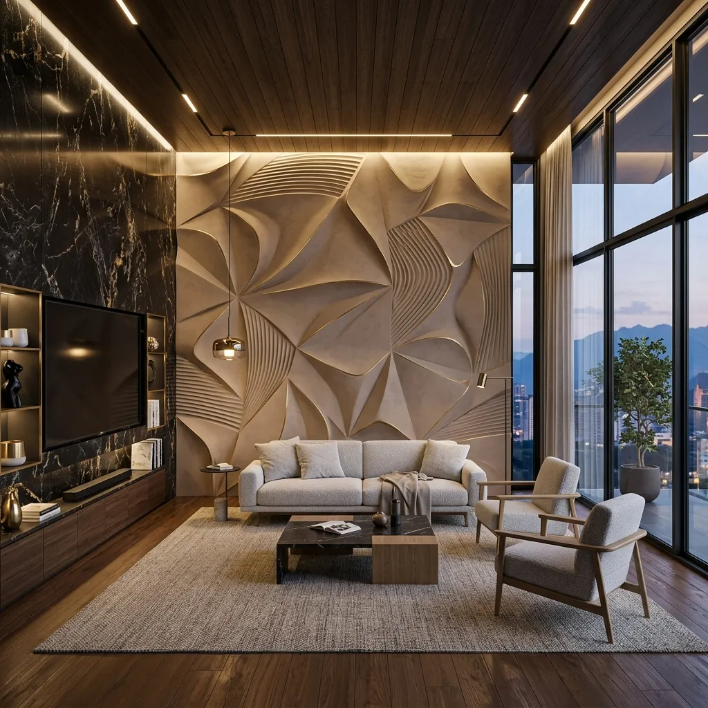 Customized 3D Wallpapers for Living Room