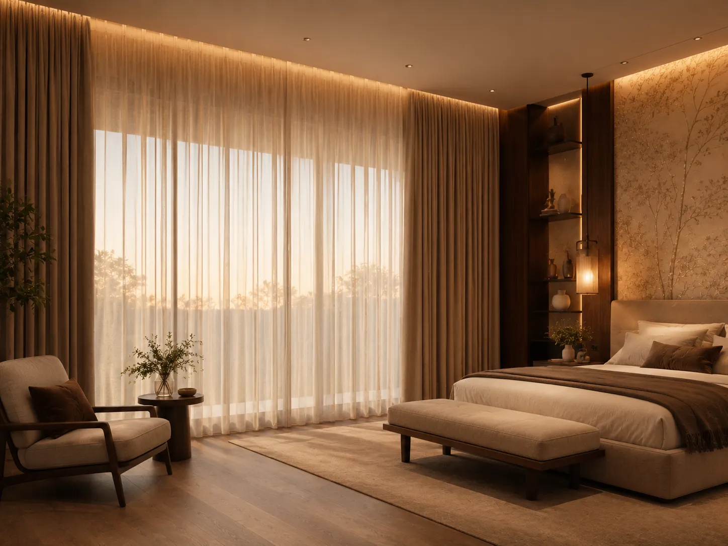 Motorized Living Room Curtains